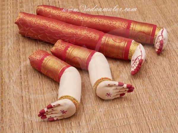 Zari Design Goddess VaraLakshmi Amma Hand and Legs for Decoration Buy Now 9