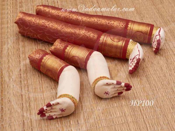 Zari Design Goddess VaraLakshmi Amma Hand and Legs for Decoration 16 Inches