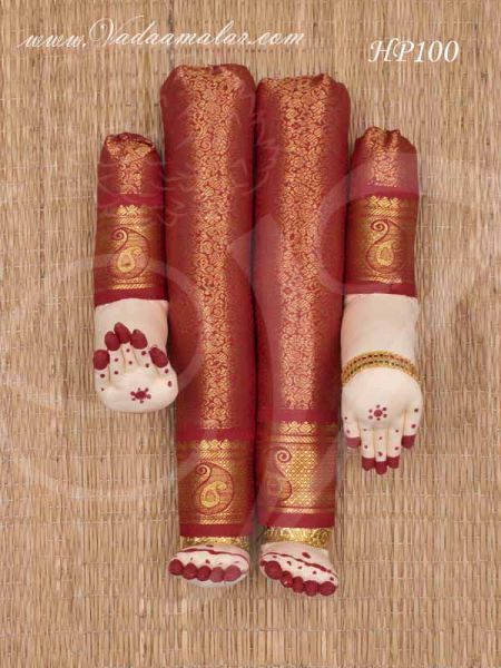 Zari Design Goddess VaraLakshmi Amma Hand and Legs for Decoration 16 Inches
